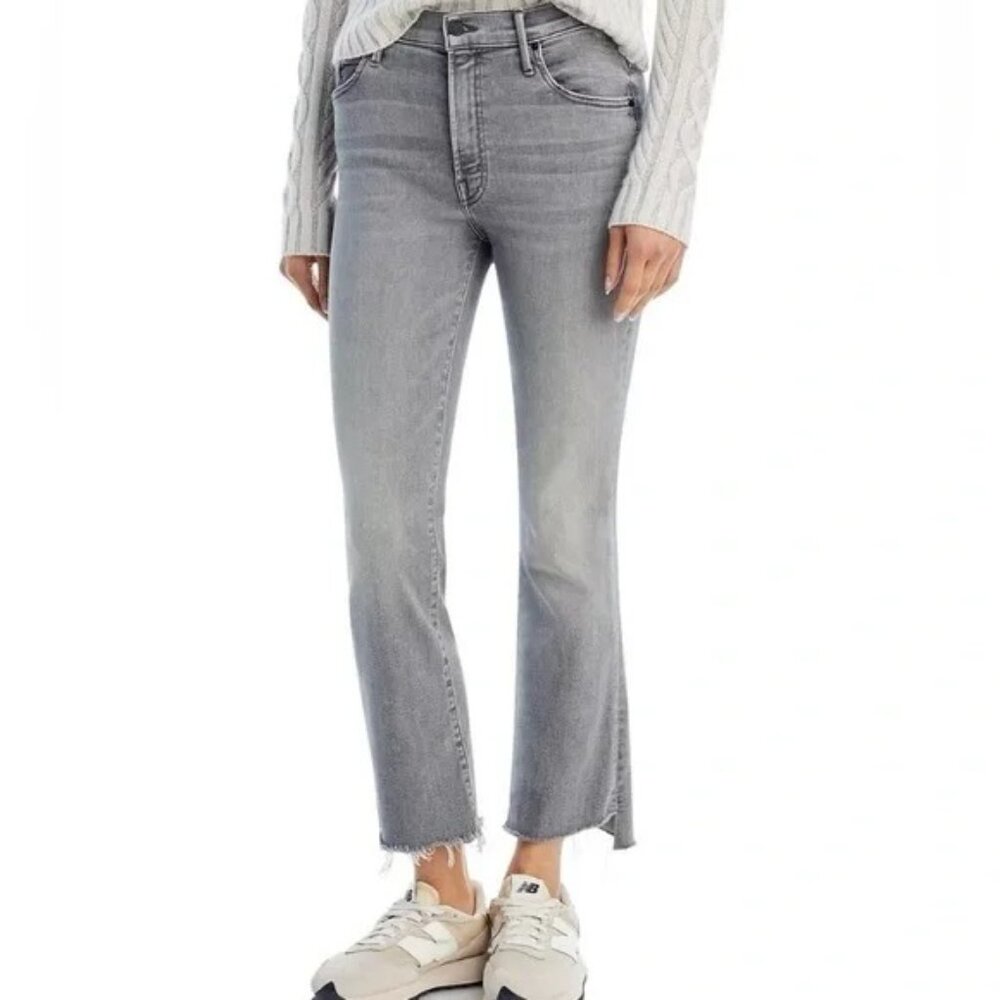 MOTHER The Insider‎ Crop Step Fray Jeans in Barely There Size 26